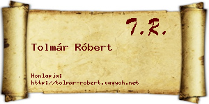 Tolmár Róbert névjegykártya